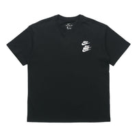 Nike Large Logo Printing Sports Round Neck Short Sleeve Black DA0989-010