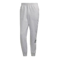 Men's adidas Logo Solid Color Loose Bundle Feet Sports Pants/Trousers/Joggers Gray HG8087