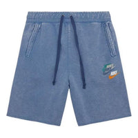 Men's Nike Alphabet Logo Straight Loose Casual Shorts Blue DV3315-410