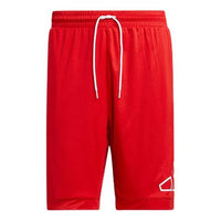 adidas Big Logo Short Logo Printing Sports Shorts Red GT3020