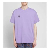 Men's Nike ACG logo Short Sleeve Purple T-Shirt BQ7342-567