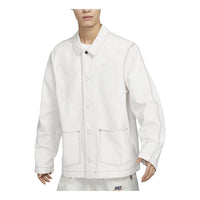 Nike Sportswear Lapel Work Jacket 'White Grey' FD9899-030