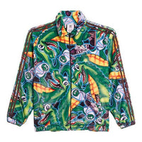 adidas originals x Kerwin Frost Crossover Cartoon Full Print lapel Jacket Green H66306