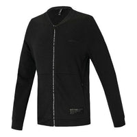 adidas neo Solid Color V neck Long Sleeves Jacket Black DX9686