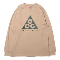 Men's Nike ACG Basic logo Long Sleeves Gray T-Shirt BQ7203-247