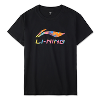 Li-Ning Classic Logo T-shirt 'Black Multi' AHSU835-1