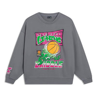 Li-Ning Hoops Cartoon Graphic Sweatshirt 'Grey' AWDT553-3