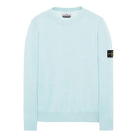 STONE ISLAND Soft Cotton Crewneck Knit 'Aqua' 7615540B2-V0044