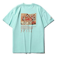 Li-Ning x Disney Fashion Pattern Printing Tee 'Light Blue Orange' AHSR199-2