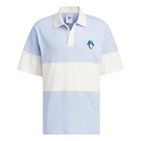 adidas originals x Monkey Kingdom Short Sleeve Polo Shirt 'Blue White' IP1801