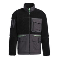 adidas Urban Sherp JKT Zipper Splicing Stay Warm Outdoor Sports Jacket Black GV3525