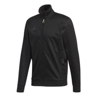 Men's adidas Solid Color Zipper Stand Collar Jacket Black DY5826