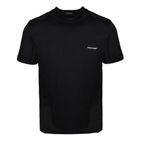 Balenciaga Basic Small Logo Round Neck Short Sleeve Unisex Black 556151TYK281000