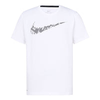 Nike Dri-Fit Printing Training Short Sleeve White CJ4634-100
