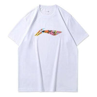 Li-Ning Big Graphic Loose Fit T-shirt 'White Multi' AHSR693-2