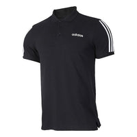 adidas Casual Sports Breathable Short Sleeve Polo Shirt Black EJ0927