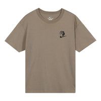 Men's Nike Cartoon Printing Round Neck Short Sleeve Olive Grey T-Shirt DR8915-040