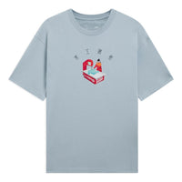 Li-Ning Cartoon Graphic Loose Fit T-shirt 'Blue' AHSS333-6
