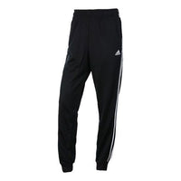 adidas Sports Side Stripes Stylish Knit Long Pants 'Black' BK7396