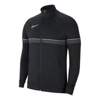 Men's Nike Stripe Contrasting Colors Outdoor Zipper Jacket Black CW6113-014
