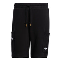 adidas originals x Disney Crossover Manga Short 2 Strawberry Bear Embroidered Sports Shorts Black HD9081
