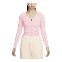 (WMNS) Nike Sportswear V-Day Long-Sleeve Full-Zip Top 'Pink' HF1133-631