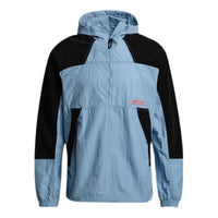 adidas originals Contrasting Colors Loose Sports Hooded Jacket Sky Blue H09103