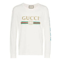 Gucci Classic Double G Logo Belt Pattern Long Sleeves White 476330-X9V44-9169