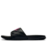 (WMNS) Nike Benassi JDI 'Black Vivid Pink' 343881-061