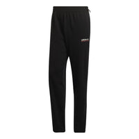Men's adidas originals Solid Color Loose Sports Pants/Trousers/Joggers Black HF4771