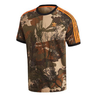 adidas originals Camo Aop Tee Camouflage Printing Stripe Sports Short Sleeve Brown GD5950