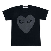 COMME des GARCONS PLAY Heart Shape Printing Short Sleeve Tee 'Black Black' AZ-T190-051-1