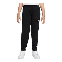 (GS) Nike French Terry Casual Solid Color Sports Pants/Trousers/Joggers Girls Black DM8220-010