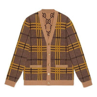 Gucci Reversible Wool Knit Cardigan 'Brown Yellow' 696576-XKCFX-2378