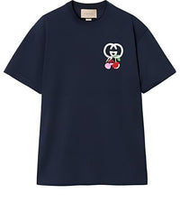 (WMNS) Gucci Cotton Jersey T-Shirt With Patch 'Navy' 776596-XJGHK-4215