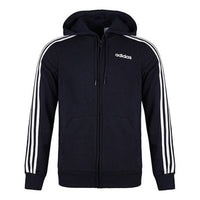 Men's adidas E 3S FZ FT Knit Jacket Navy Blue DU0471