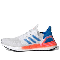 adidas Ultraboost 20 Shoes 'Crystal White Glow Blue Solar Red' EG0708