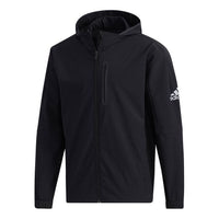 adidas M Mh Wrm Wd Jkt Solid Color Fleece Lined Stay Warm Hooded Jacket Black GE0408