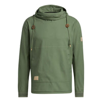 Men's adidas Solid Color Logo Long Sleeves Pullover Green HN0635