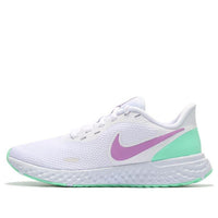 (WMNS) Nike Revolution 5 'White Green Glow Violet' BQ3207-111