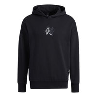 Men's adidas Wj Swt Hood Martial Arts Series Printing Sports Black HE5115
