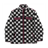 (WMNS) Vans Casual Polar Fleece Sports Jacket Black White Colorblock VN0A5LJ3705