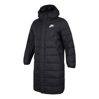 Nike Hooded Puffer Long Coat 'Black' DV0756-010