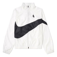 Nike Lab Heritage Jacket White Black BIG SWOOSH 'Black White' AA1569-100