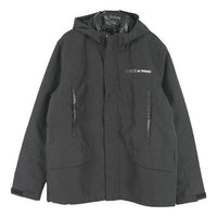 adidas Solid Color Alphabet Short Zipper Hooded Down Jacket Men's Black HG3927