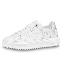 (WMNS) LOUIS VUITTON Time Out Sneakers 'White with Silver Monogram' 1AAVV6