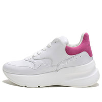 (WMNS) Alexander McQueen Oversized Runner Sneakers 'White Rose Pink' 586410WHRUB9373