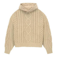 Fear of God Essentials FW23 Cable Knit Hoodie 'Gold Heather' 192BT234393F
