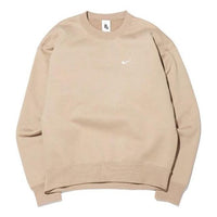 Men's Nike Logo Printing Pattern Round Neck Pullover Long Sleeves Khaki DA0318-247