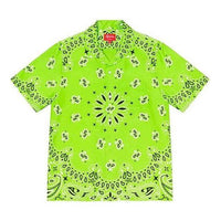 Supreme Bandana Silk S/S Shirt 'Green Black' SUP-SS21-702